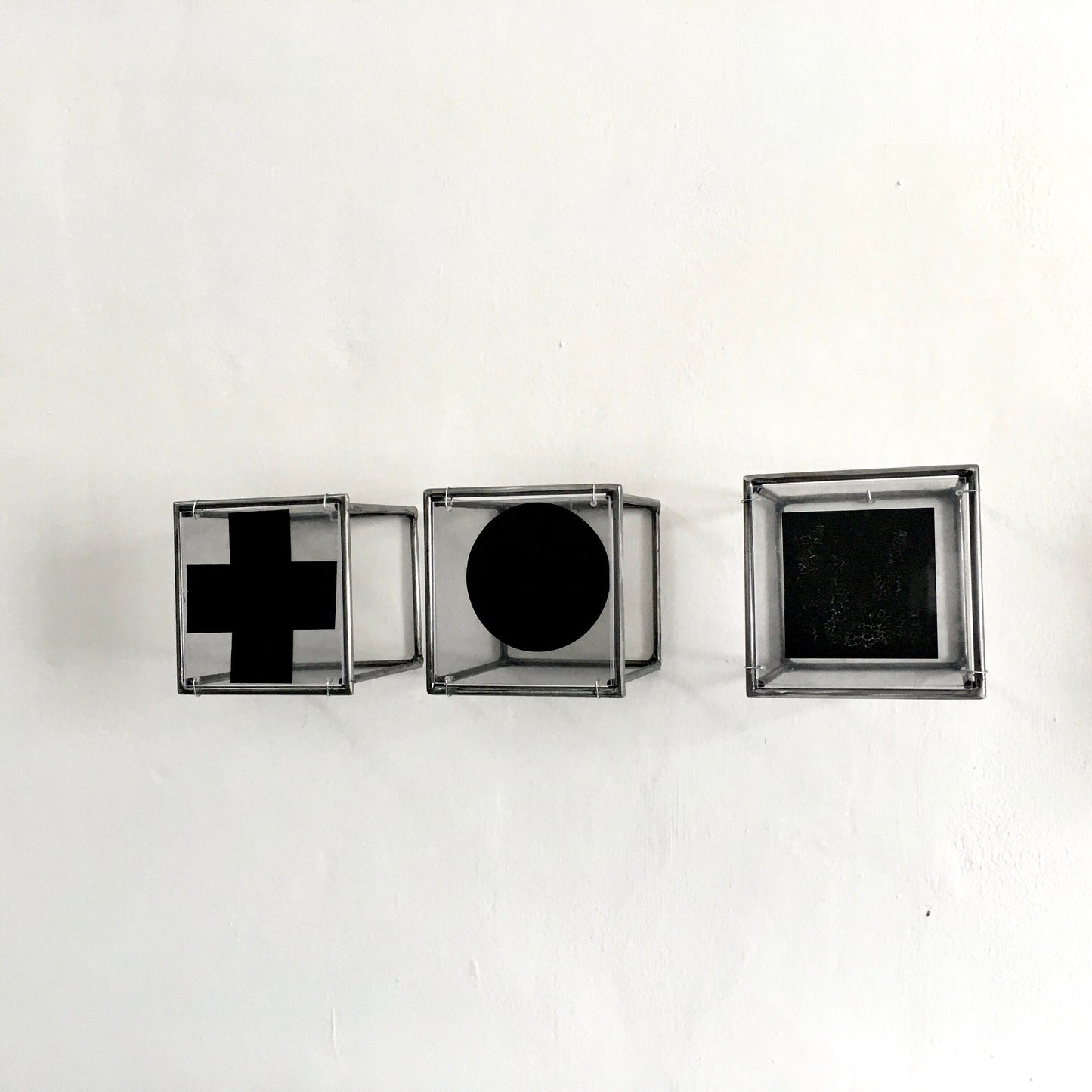 Malevich, suprematism, 3 piece wall art, print  metal sculpture. Christmas gift for couple. - artandshadow