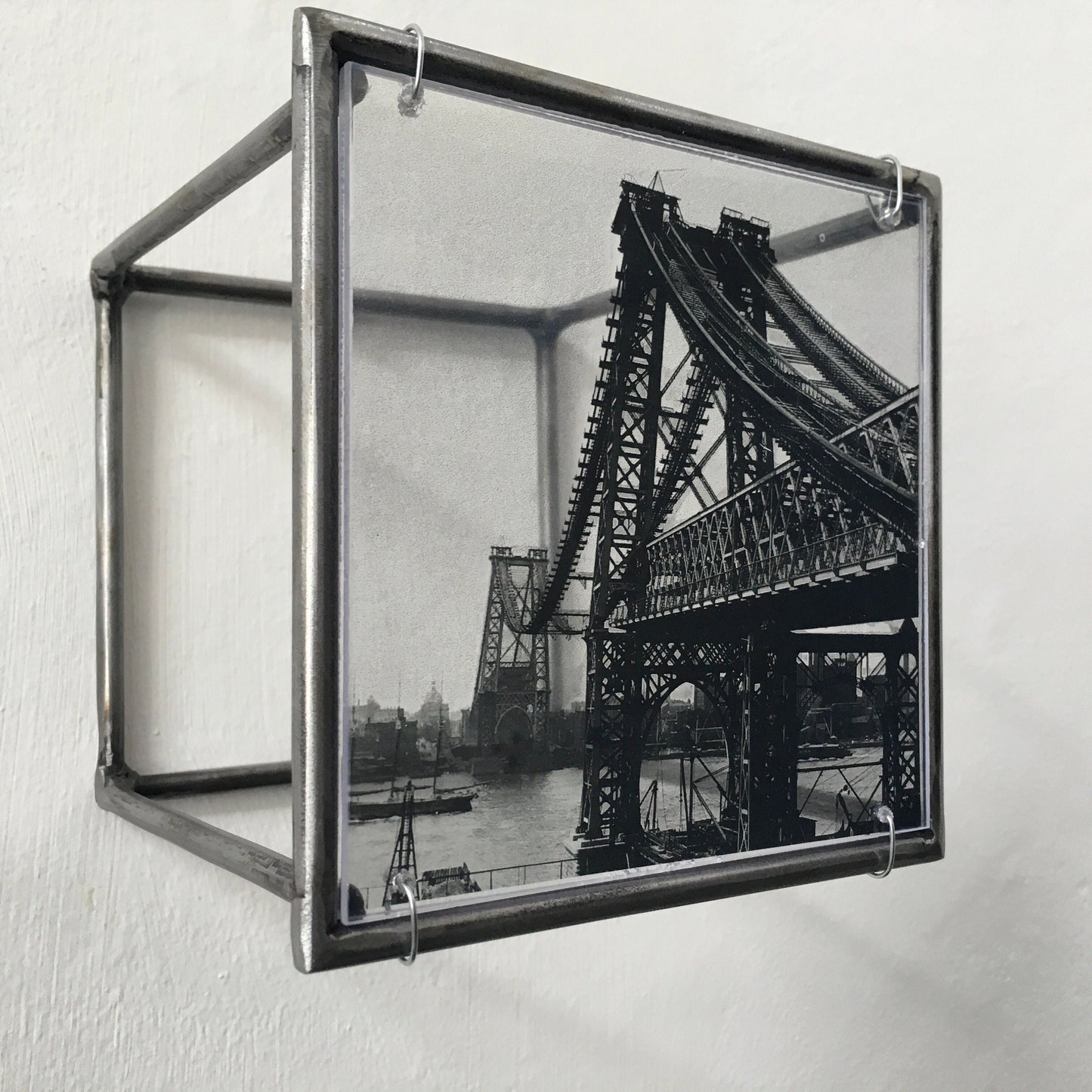 Williamsburg Bridge - Designer wall sculpture with engineering and architectural image. New home gift artandshadow sculpture New York