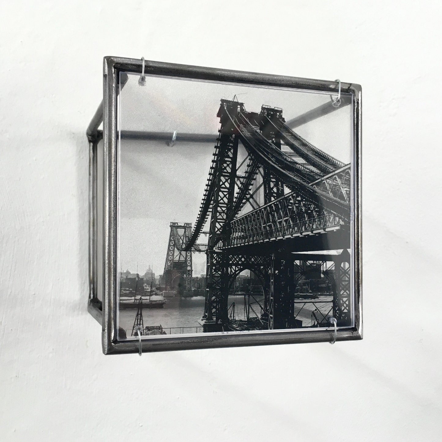 Williamsburg Bridge - Designer wall sculpture with engineering and architectural image. New home gift artandshadow sculpture New York