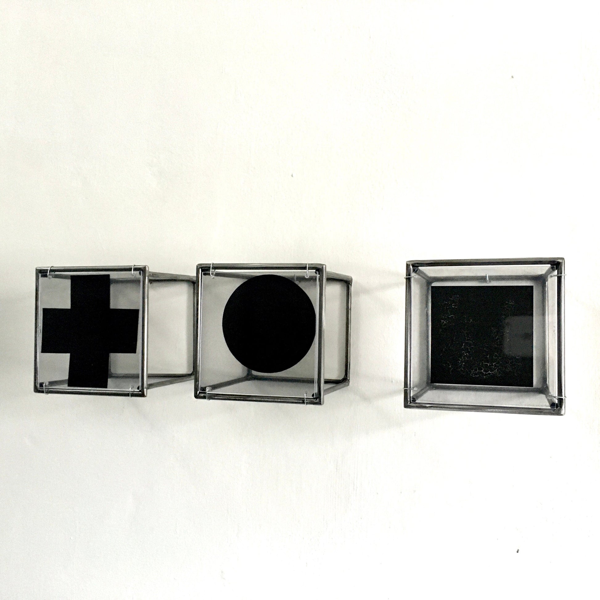 Malevich, suprematism, 3 piece wall art, print  metal sculpture. Christmas gift for couple. - artandshadow